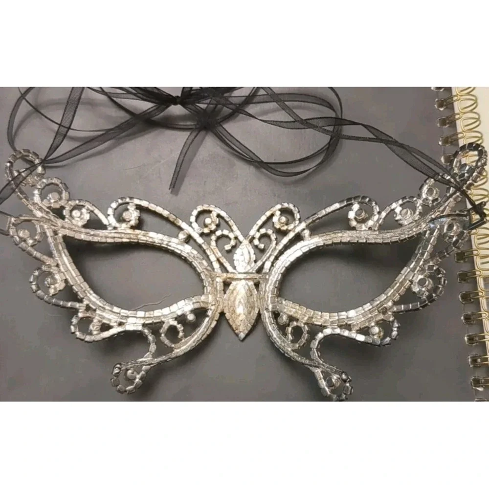 Pre-owned Masquerade Wedding Rhinestone Party Evening Prom Mardi‎ Gras